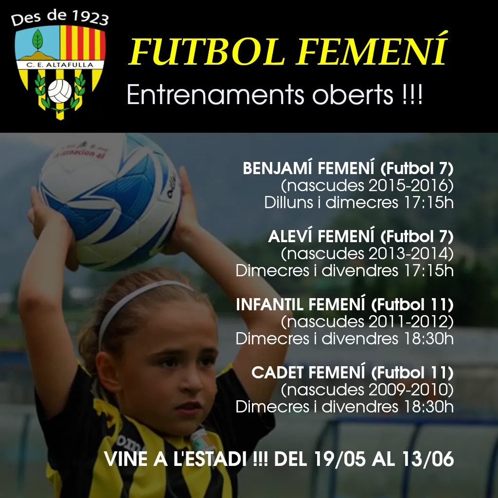 Futbol Femení Portes Obertes CE Altafulla 25/26