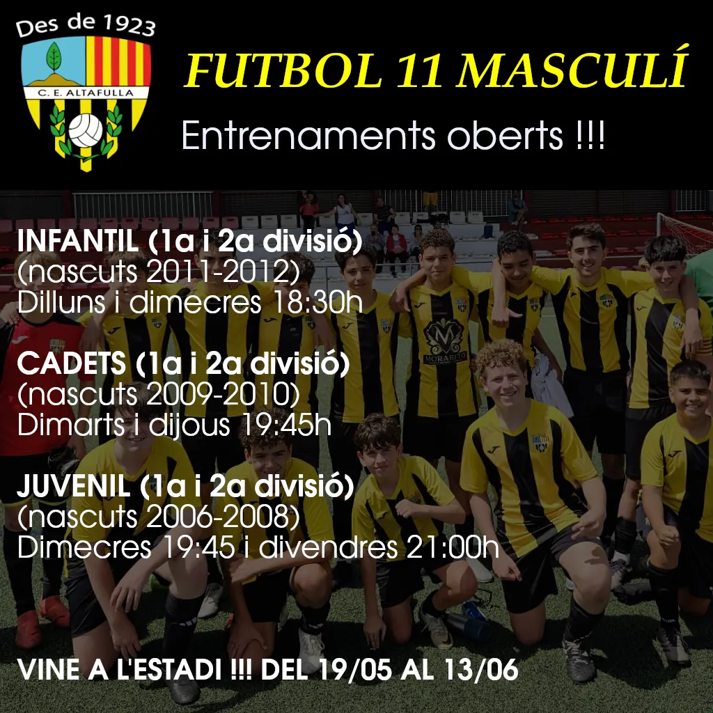 Futbol 11 Portes Obertes CE Altafulla 25/26