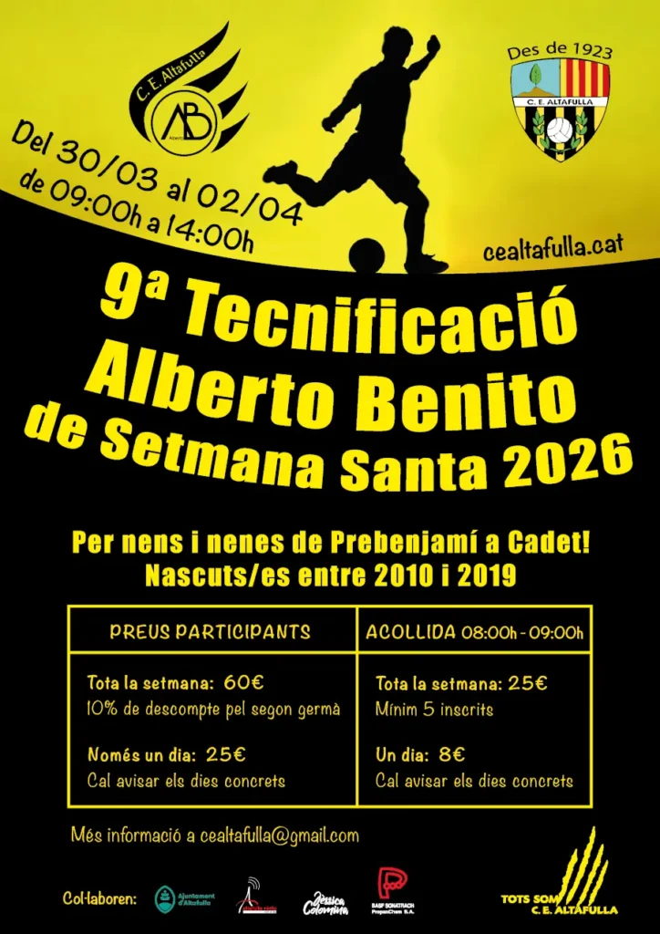 Tecnificació Alberto Benito Setmana Santa 2026
